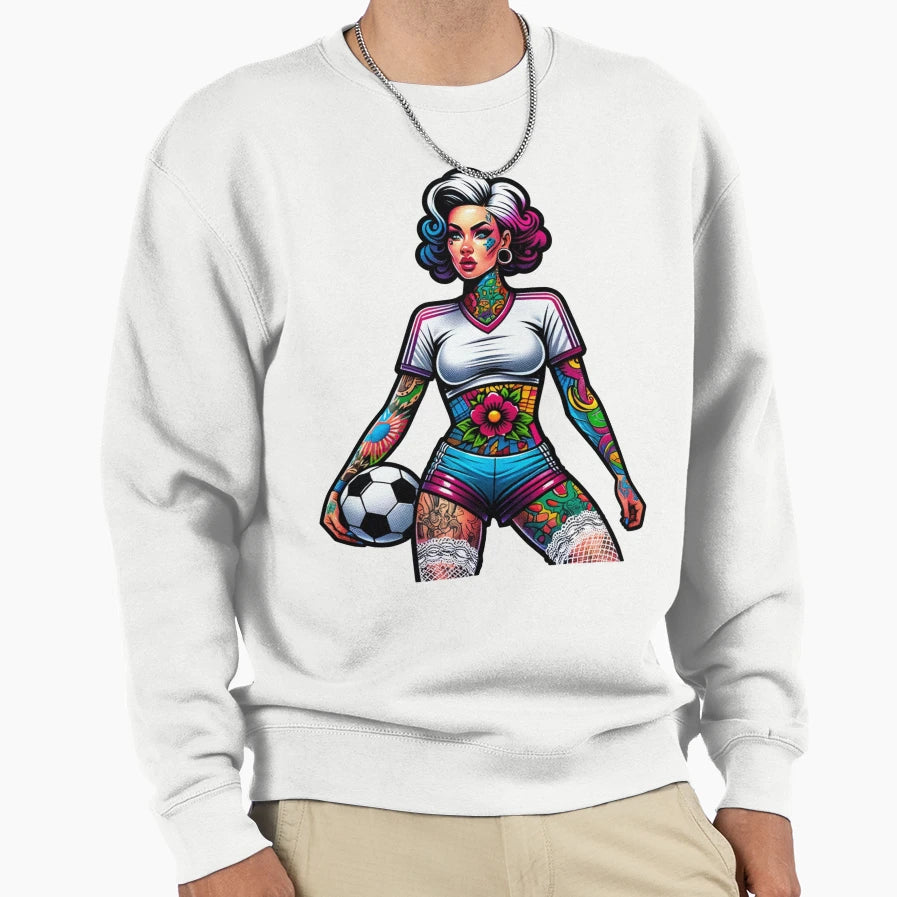 Soccer Player Sweatshirt - Graphic Print for Adults - T-Shirt, Sweatshirt, Hoodie