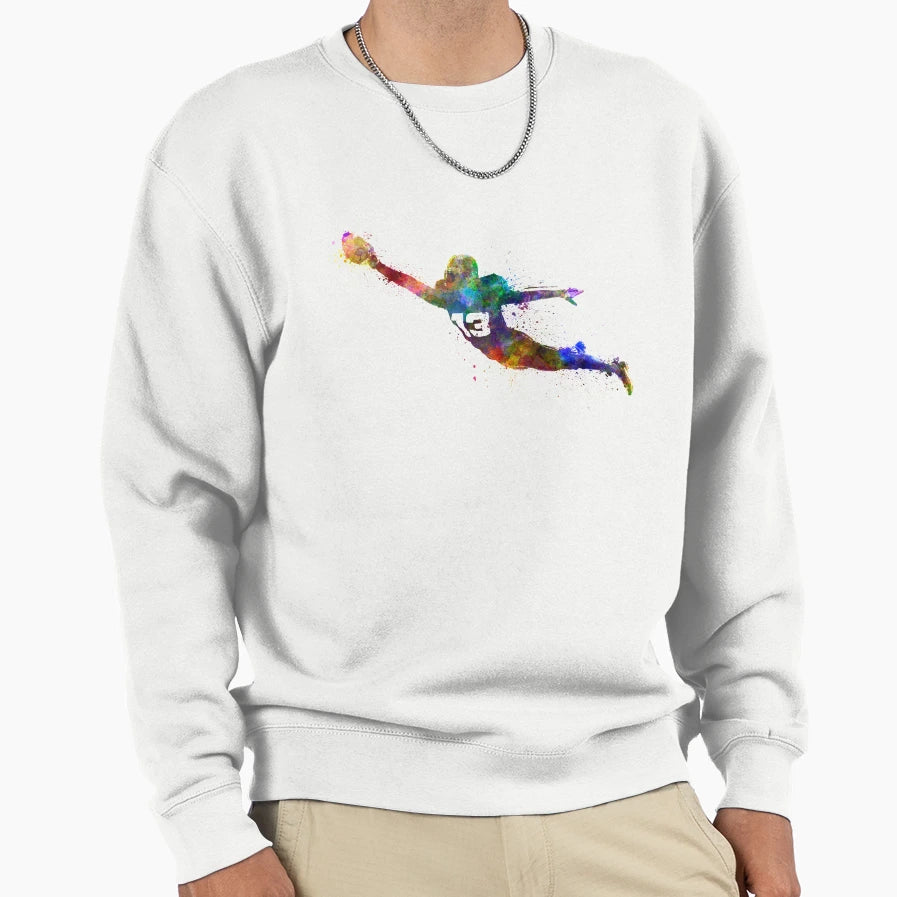 American Football Player Scoring Sweatshirt - Custom Art Print Unisex - T-Shirt, Sweatshirt, Hoodie