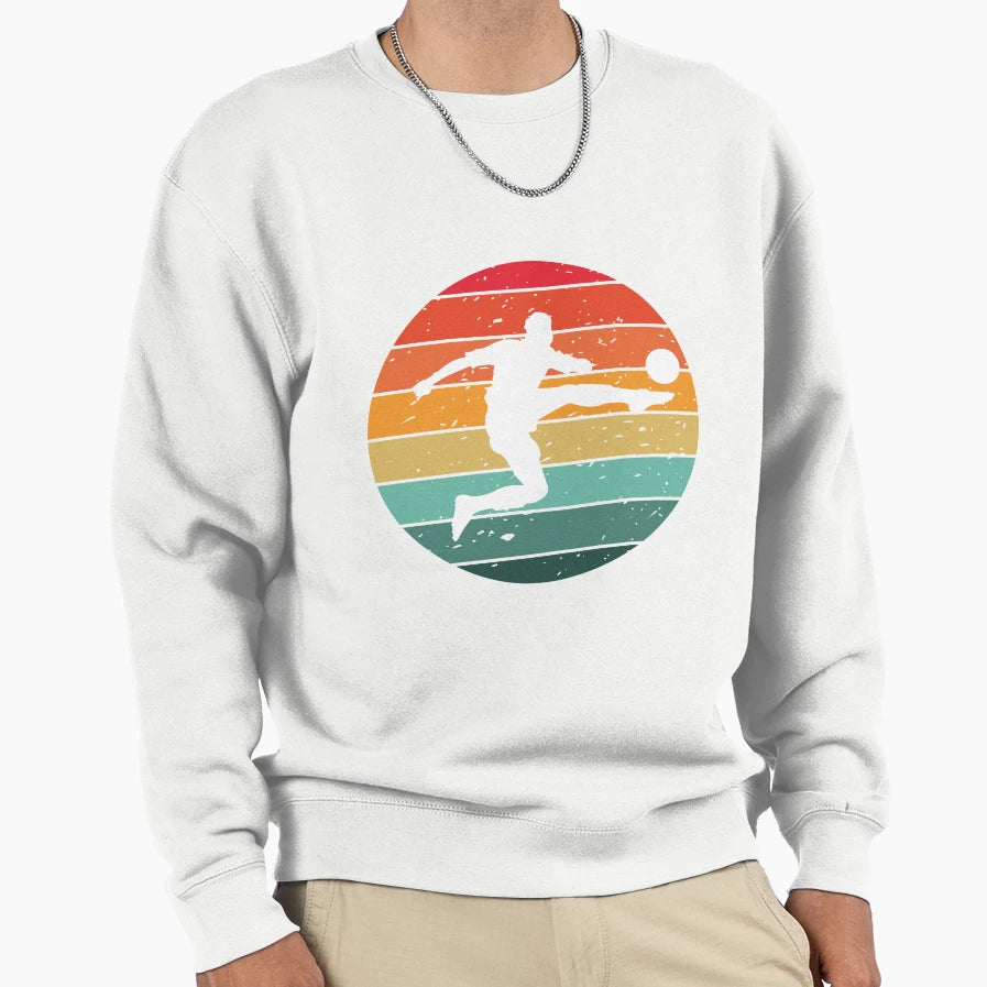 Soccer Player Silhouette Football Sweatshirt - Unique Graphic Unisex - T-Shirt, Sweatshirt, Hoodie