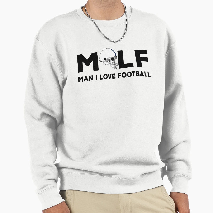 Milf I Love Football Illustration Sweatshirt - Streetwear Style Unisex - T-Shirt, Sweatshirt, Hoodie