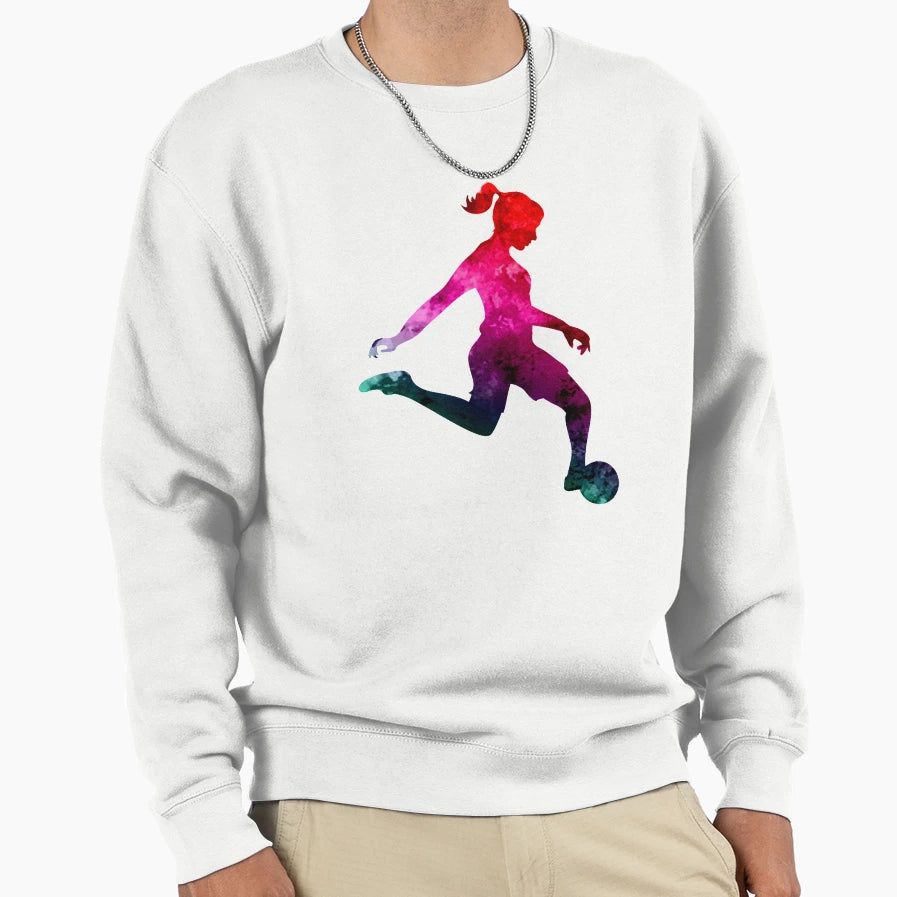 Soccer Player Watercolor T-Shirt - Minimalist Print for Adults - T-Shirt, Sweatshirt, Hoodie