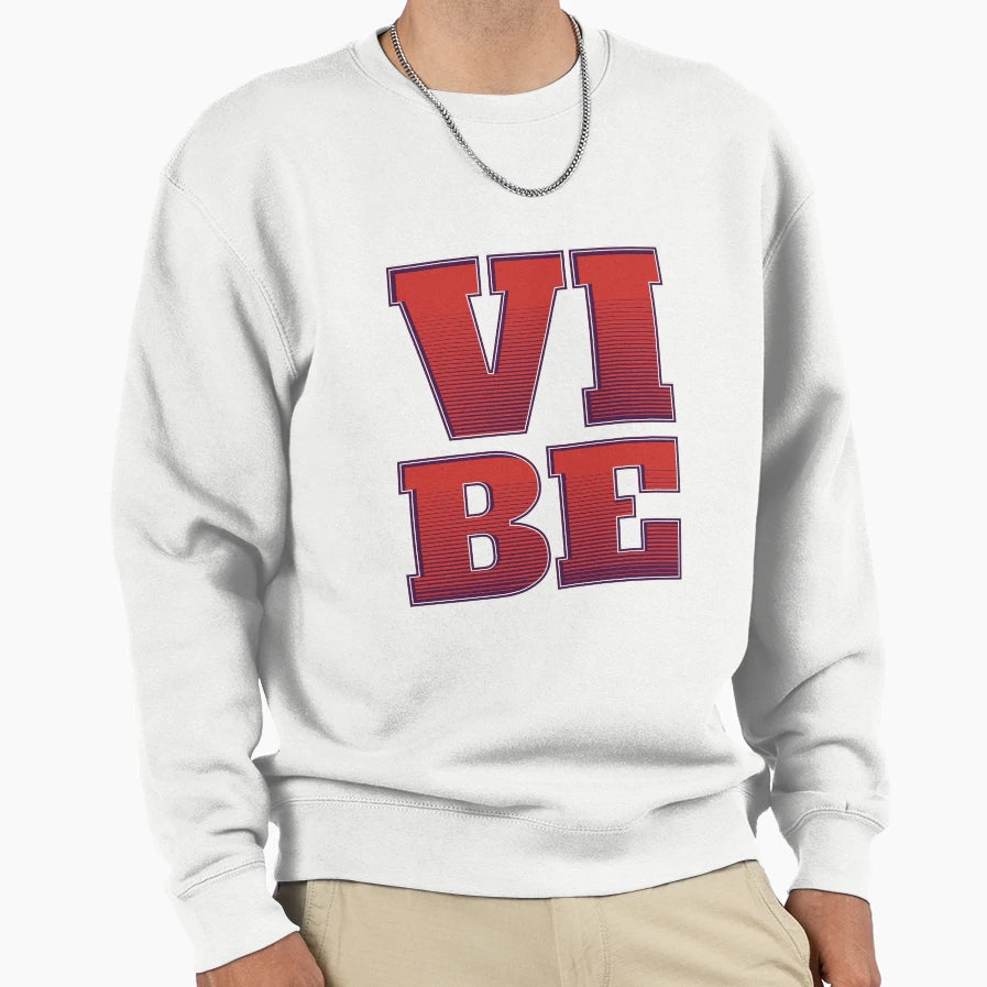 Vibe Type Red Sweatshirt - Fun Novelty Design for Adults - T-Shirt, Sweatshirt, Hoodie