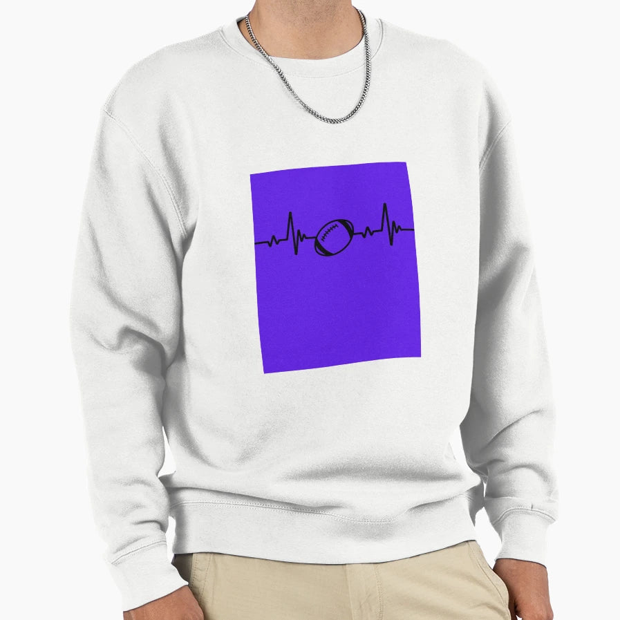 Football Pulse Sweatshirt - Casual Everyday Wear Men Women - T-Shirt, Sweatshirt, Hoodie