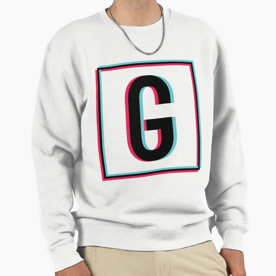 Alphabet G Letter Sweatshirt - Minimalist Print for Adults - T-Shirt, Sweatshirt, Hoodie