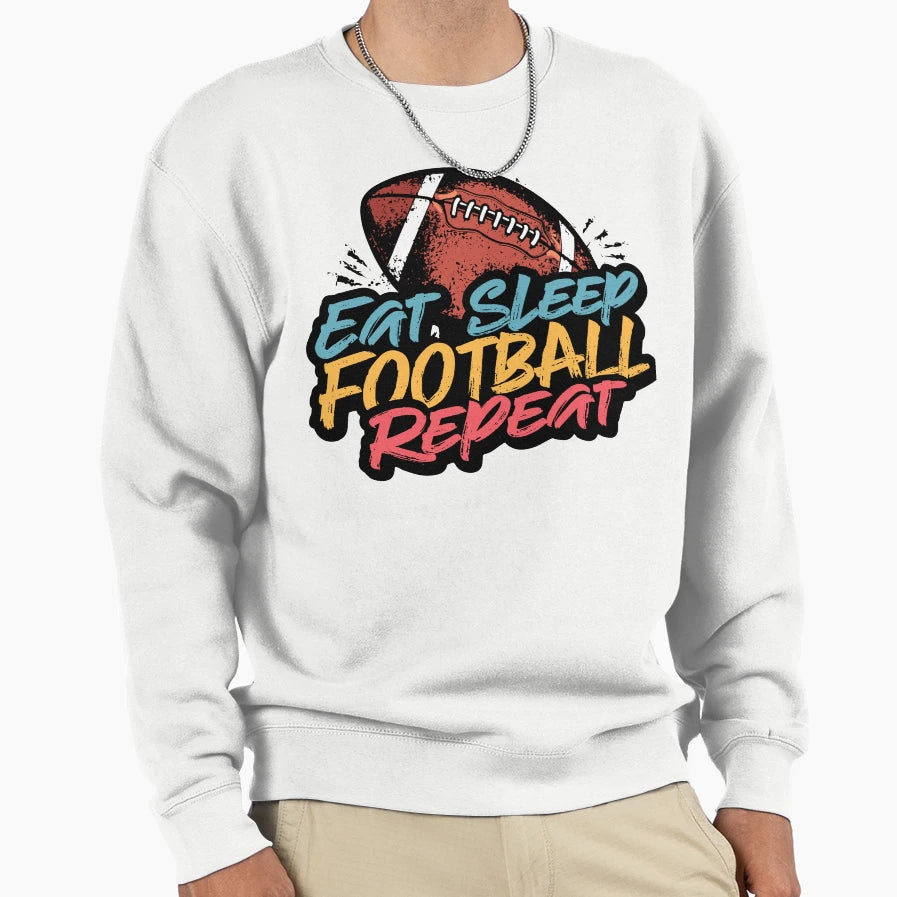 Ultimate Football Lifestyle Eat Sweatshirt - Aesthetic Graphic Men Women - T-Shirt, Sweatshirt, Hoodie