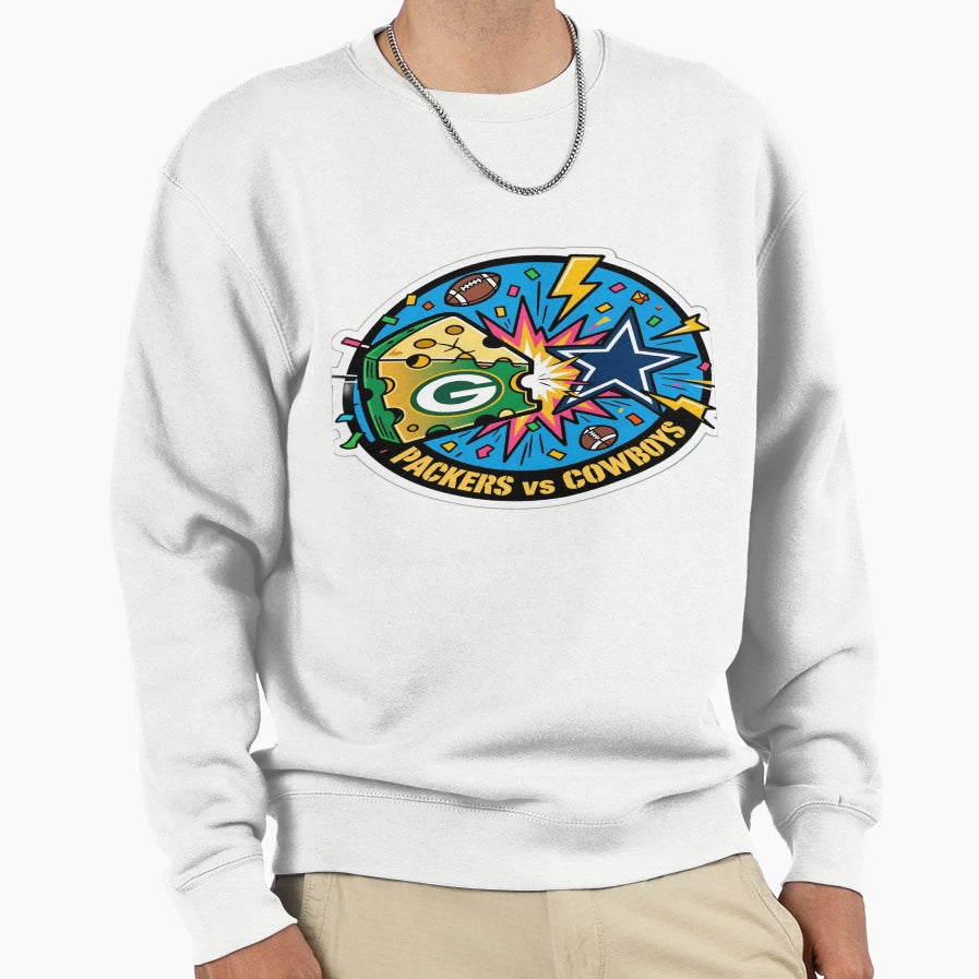Packers Vs Cowboys Sweatshirt - Novelty Apparel for Adults - T-Shirt, Sweatshirt, Hoodie