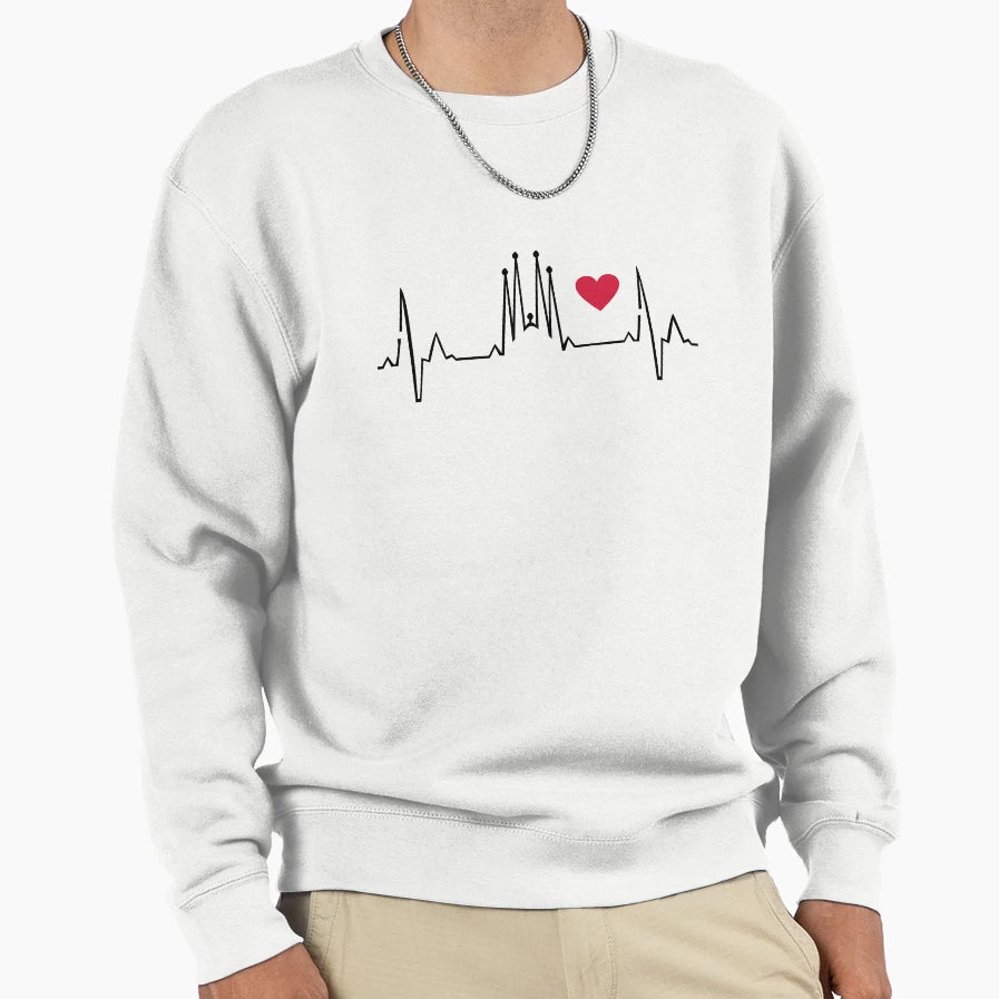 Barcelona Skyline Sweatshirt - Minimalist Print Unisex - T-Shirt, Sweatshirt, Hoodie