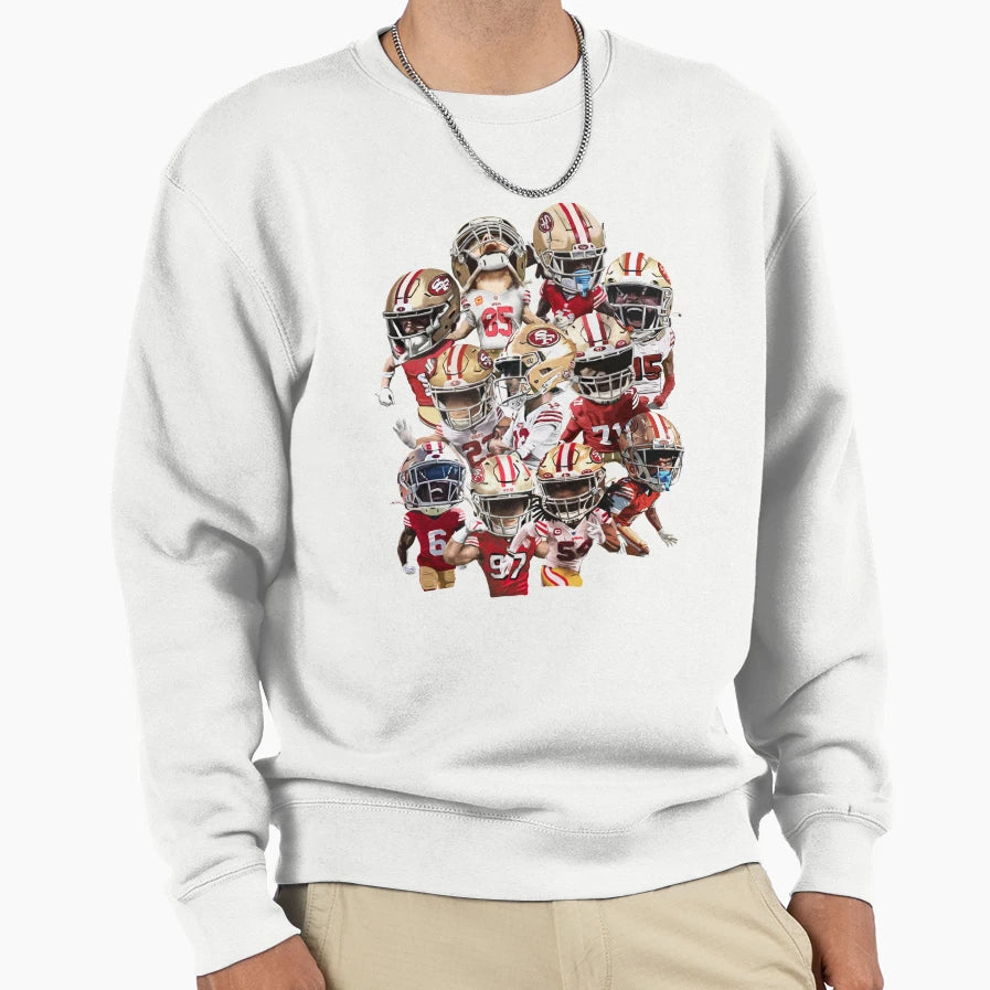 San Francisco 49Ers Niners Squad Sweatshirt - Graphic Print for Adults - T-Shirt, Sweatshirt, Hoodie