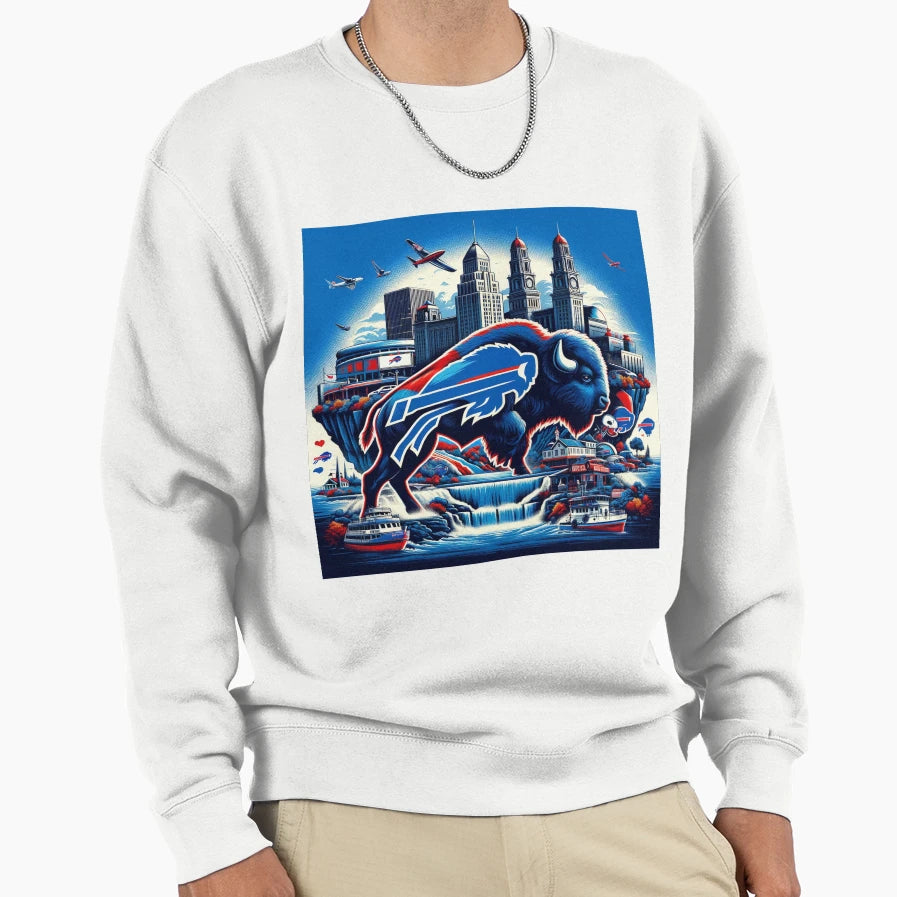 Buffalo Bills Artwork Sweatshirt - Graphic Print Unisex - T-Shirt, Sweatshirt, Hoodie