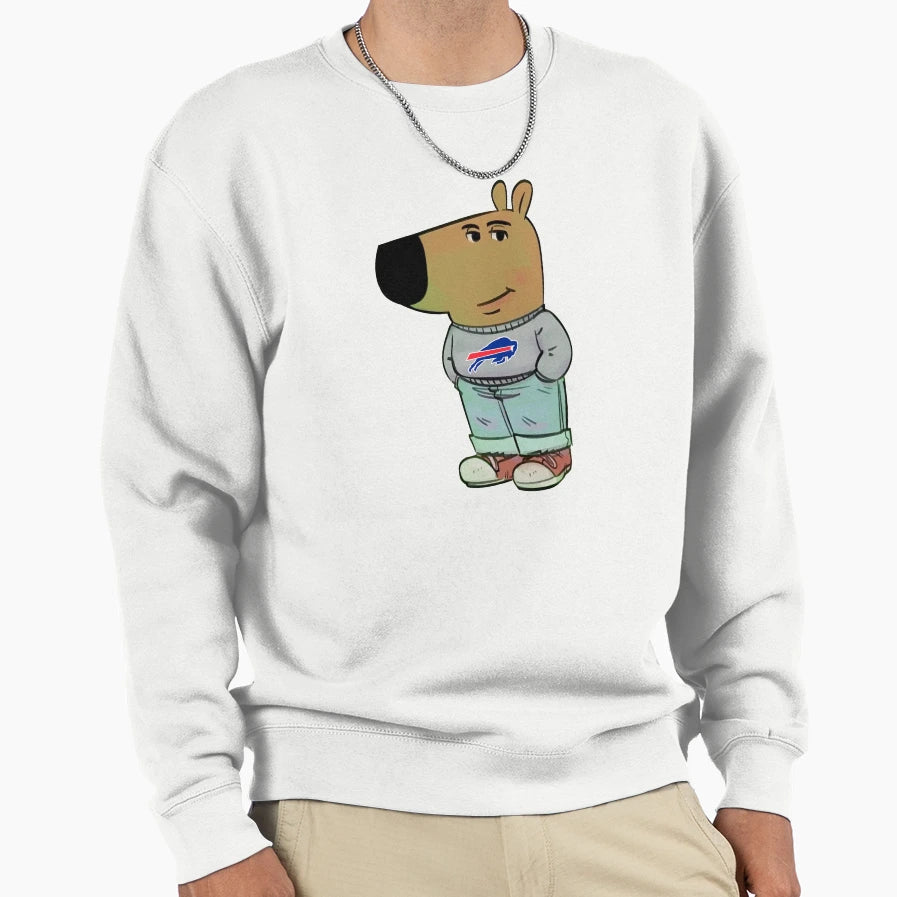 Buffalo Bills Just Chill Guy Meme Sweatshirt - Graphic Print for Adults - T-Shirt, Sweatshirt, Hoodie