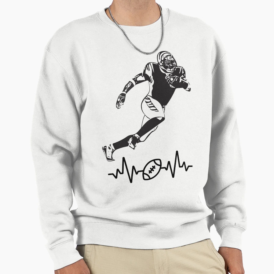 American Football Player Sweatshirt - Trendy Graphic Unisex - T-Shirt, Sweatshirt, Hoodie
