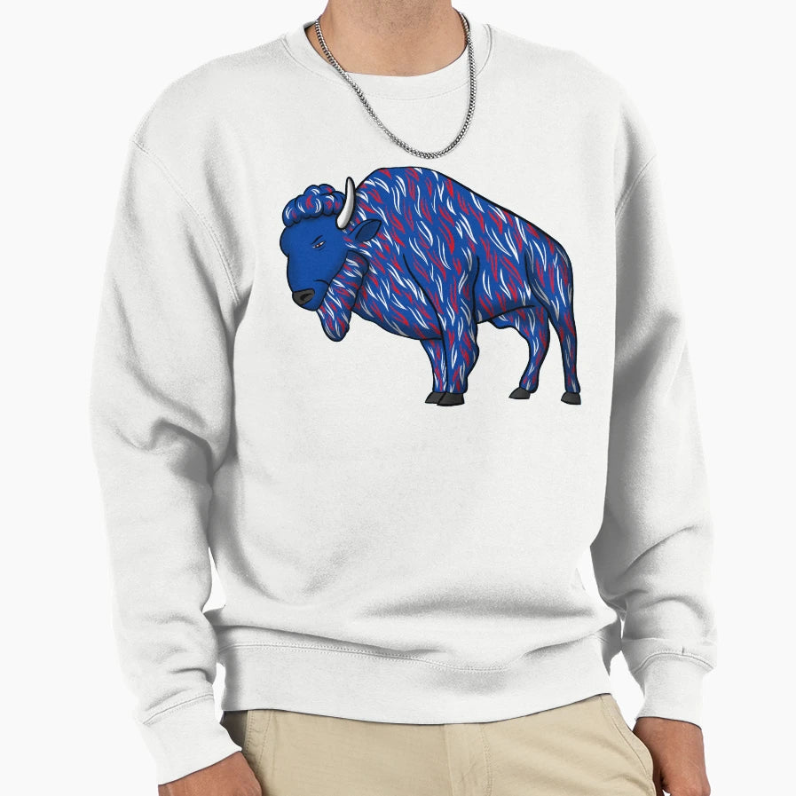 Blue Buffalo Sweatshirt - Minimalist Print for Adults - T-Shirt, Sweatshirt, Hoodie