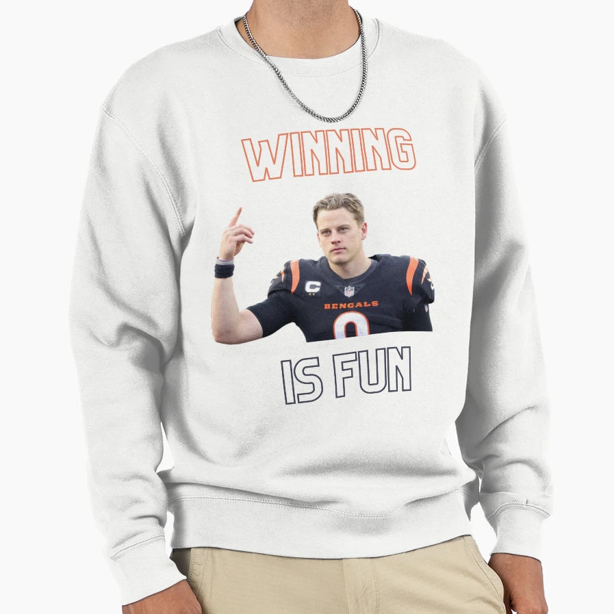 JB Winning Is Fun Sweatshirt - Custom Art Print for Adults - T-Shirt, Sweatshirt, Hoodie