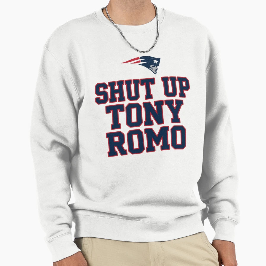 Shut Up Tony Romo Sweatshirt - Aesthetic Graphic Men Women - T-Shirt, Sweatshirt, Hoodie