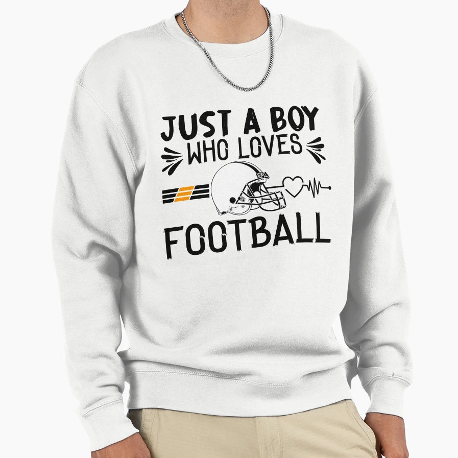 Just Who Loves Football Sweatshirt - Novelty Apparel Unisex - T-Shirt, Sweatshirt, Hoodie