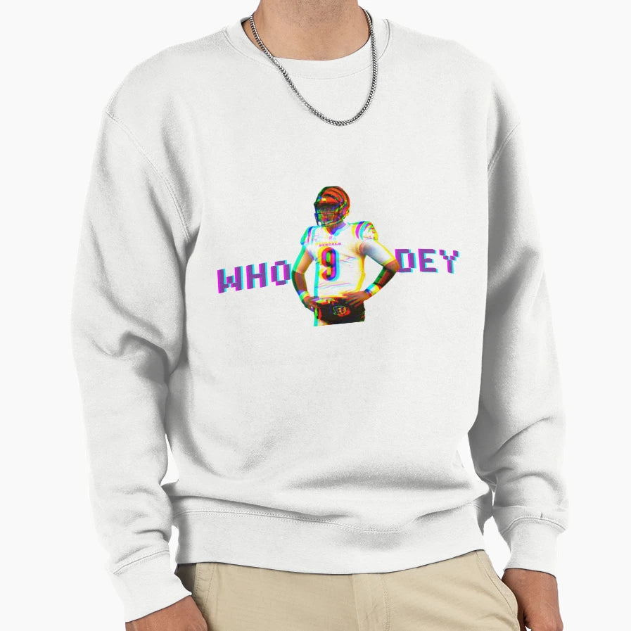 Who Dey Sweatshirt - Minimalist Print for Adults - T-Shirt, Sweatshirt, Hoodie