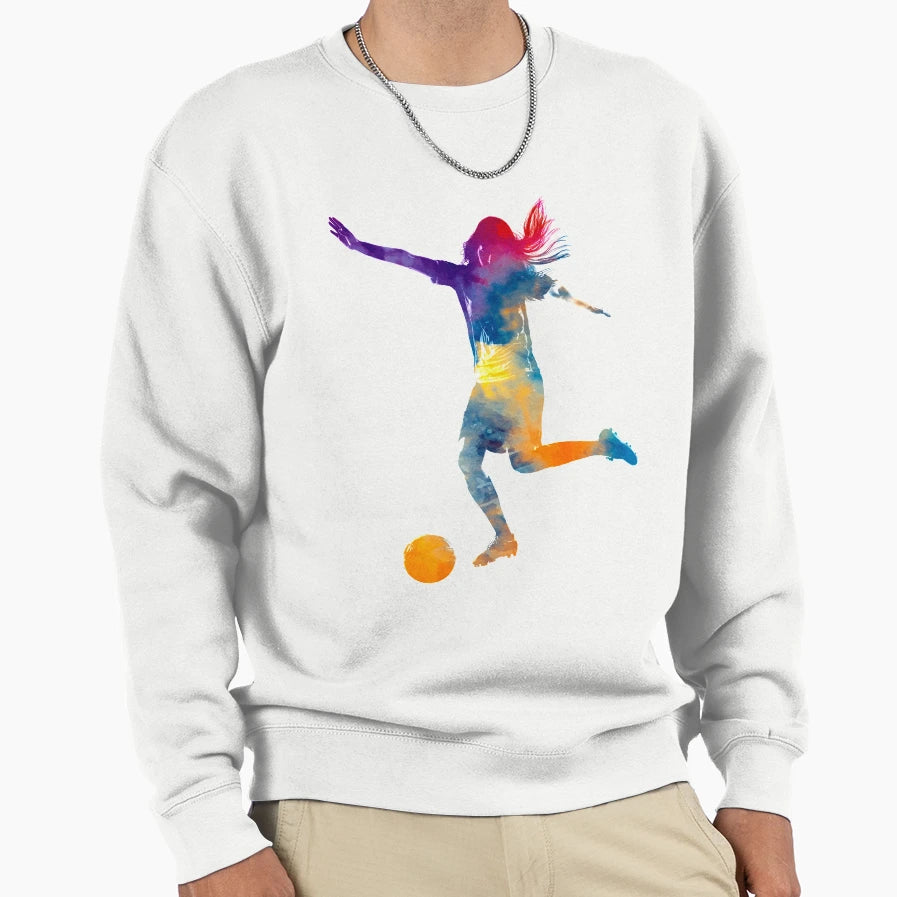 Soccer Player 07 Watercolor Sweatshirt - Fun Novelty Design Men Women - T-Shirt, Sweatshirt, Hoodie