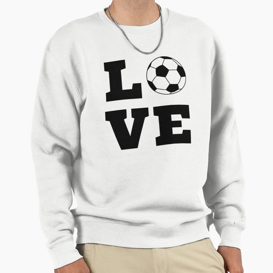 Football Soccer Love Theme Gift Sweatshirt - Aesthetic Graphic Unisex - T-Shirt, Sweatshirt, Hoodie