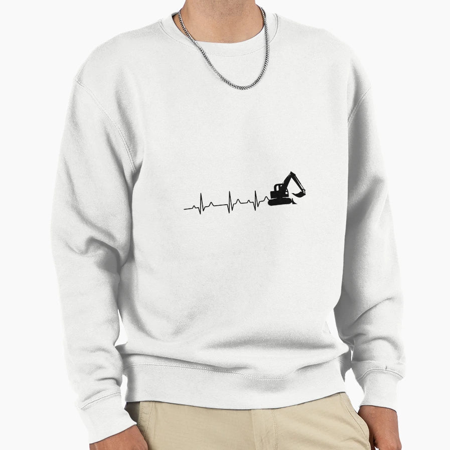 Excavator Operator Sweatshirt - Trendy Graphic Unisex - T-Shirt, Sweatshirt, Hoodie
