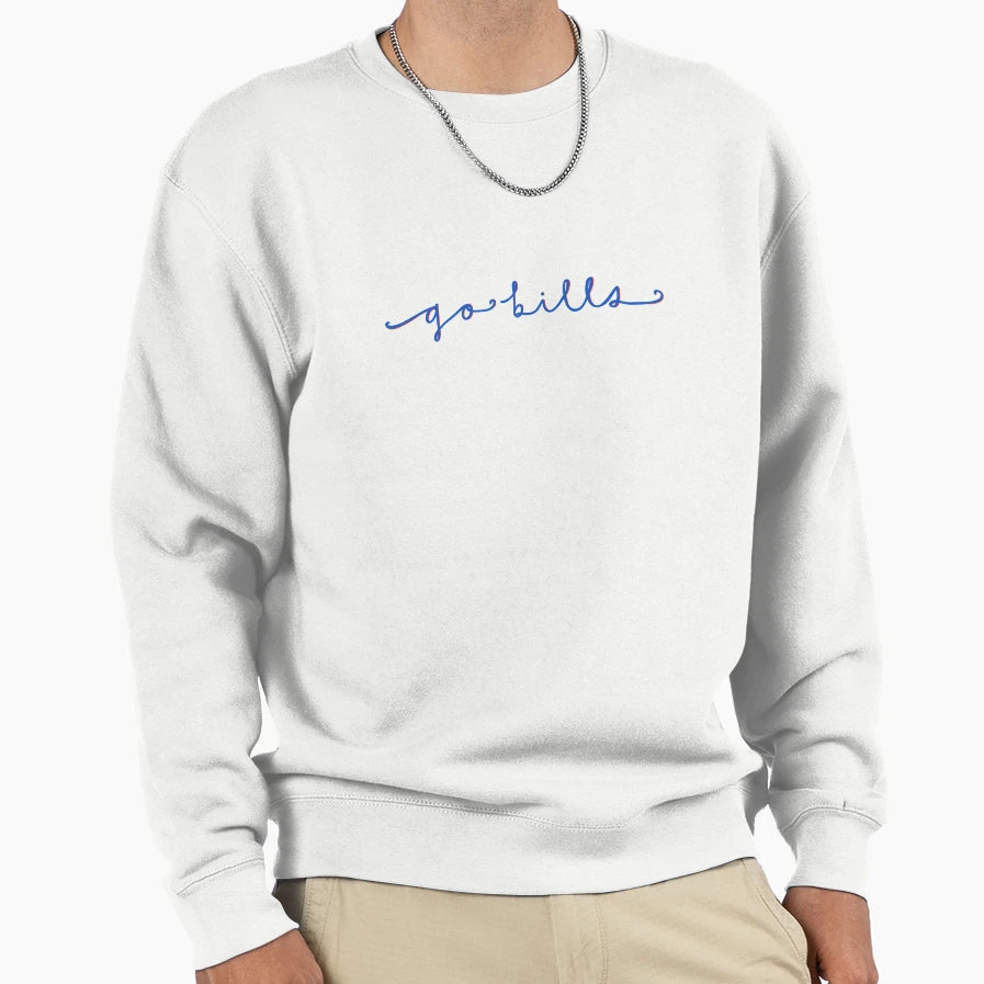 Go Bills Cursive Sweatshirt - Fun Novelty Design Men Women - T-Shirt, Sweatshirt, Hoodie