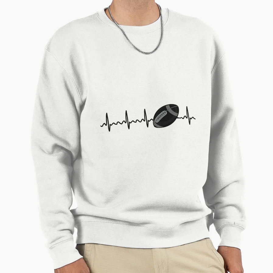 Love Heartbeat Football Sweatshirt - Fun Novelty Design for Adults - T-Shirt, Sweatshirt, Hoodie