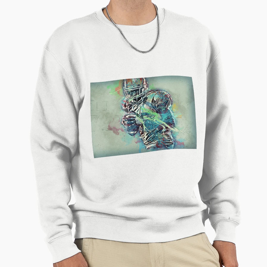 American Football Player Sweatshirt - Novelty Apparel for Adults - T-Shirt, Sweatshirt, Hoodie