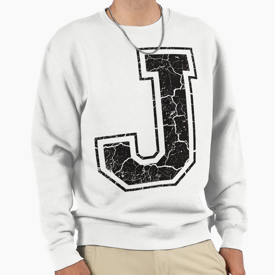 J Letter Sweatshirt - Unique Graphic Unisex - T-Shirt, Sweatshirt, Hoodie