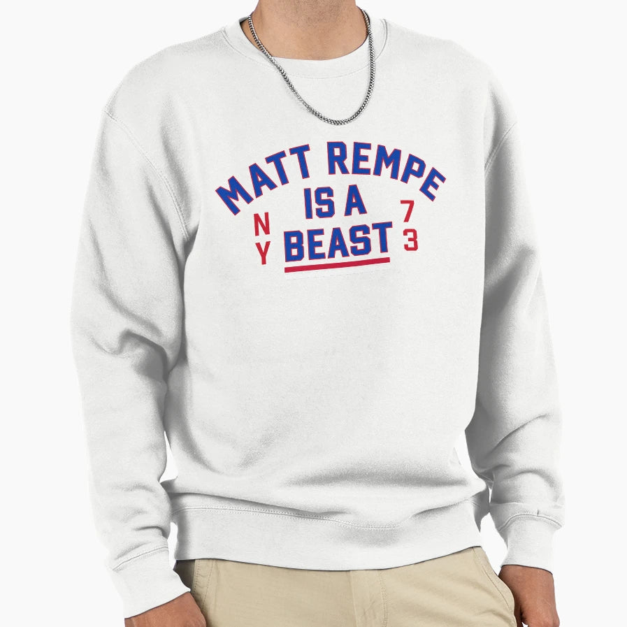 Matt Rempe Is Beast Sweatshirt - Graphic Print Unisex - T-Shirt, Sweatshirt, Hoodie