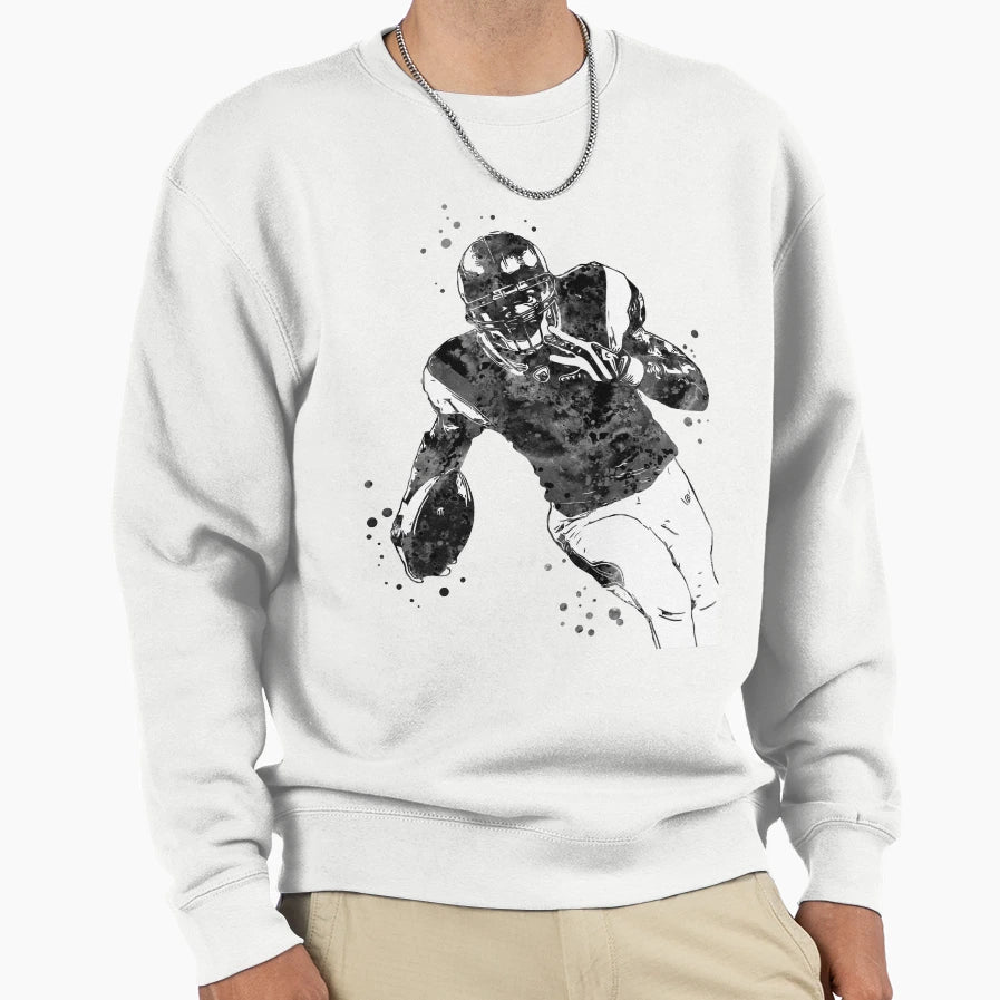 American Football Player Sweatshirt - Graphic Print for Adults - T-Shirt, Sweatshirt, Hoodie