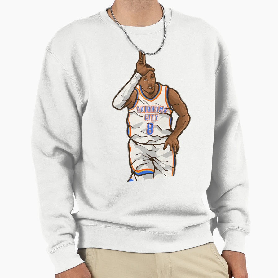 Jalen Williams Celebration Cartoon Sweatshirt - Unique Graphic Men Women - T-Shirt, Sweatshirt, Hoodie