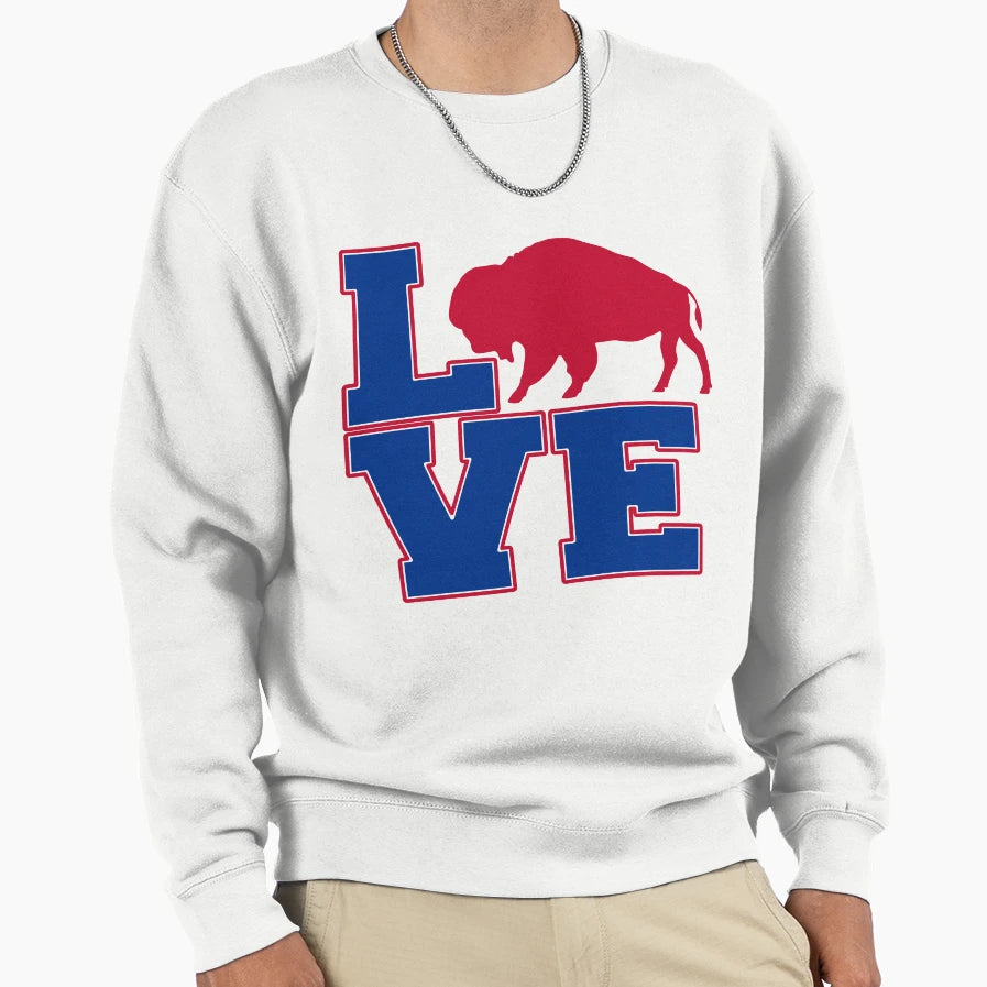 Buffalo Love Sweatshirt - Aesthetic Graphic for Adults - T-Shirt, Sweatshirt, Hoodie