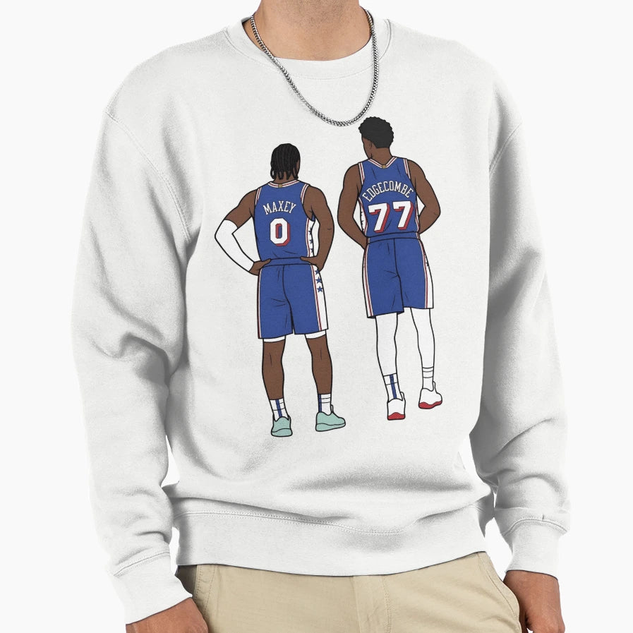 Vj Edgecombe And Tyrese Maxey Sweatshirt - Aesthetic Graphic for Adults - T-Shirt, Sweatshirt, Hoodie