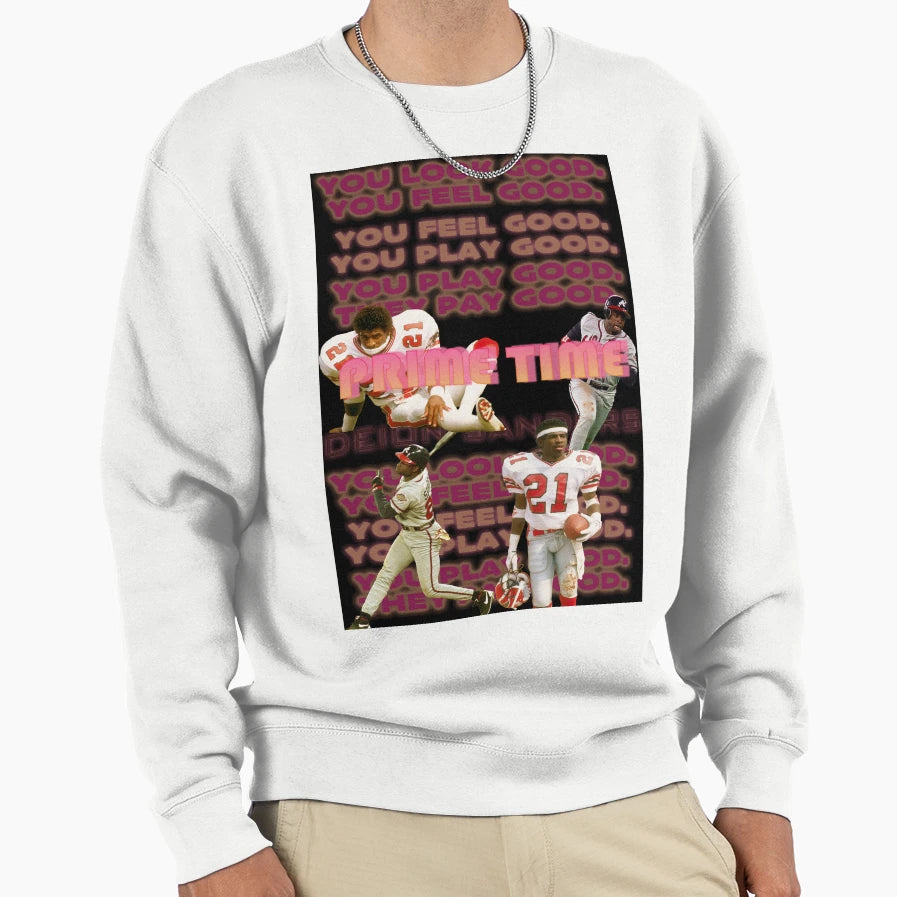 Prime Time Deion Sanders Sweatshirt - Casual Everyday Wear Men Women - T-Shirt, Sweatshirt, Hoodie
