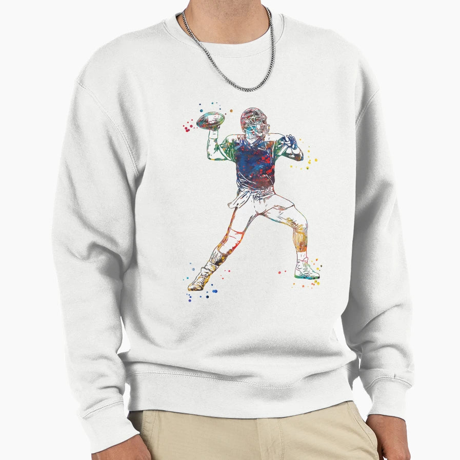 American Football Player Sweatshirt - Novelty Apparel Men Women - T-Shirt, Sweatshirt, Hoodie