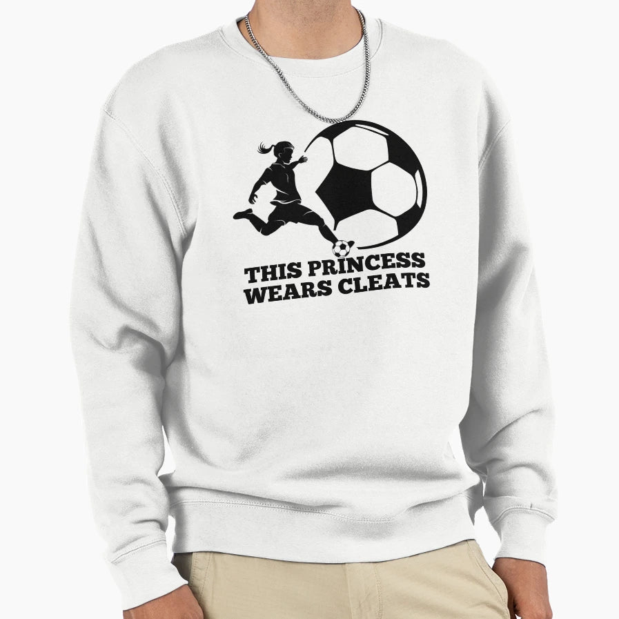 Female Soccer Player Kicking Sweatshirt - Casual Everyday Wear Men Women - T-Shirt, Sweatshirt, Hoodie