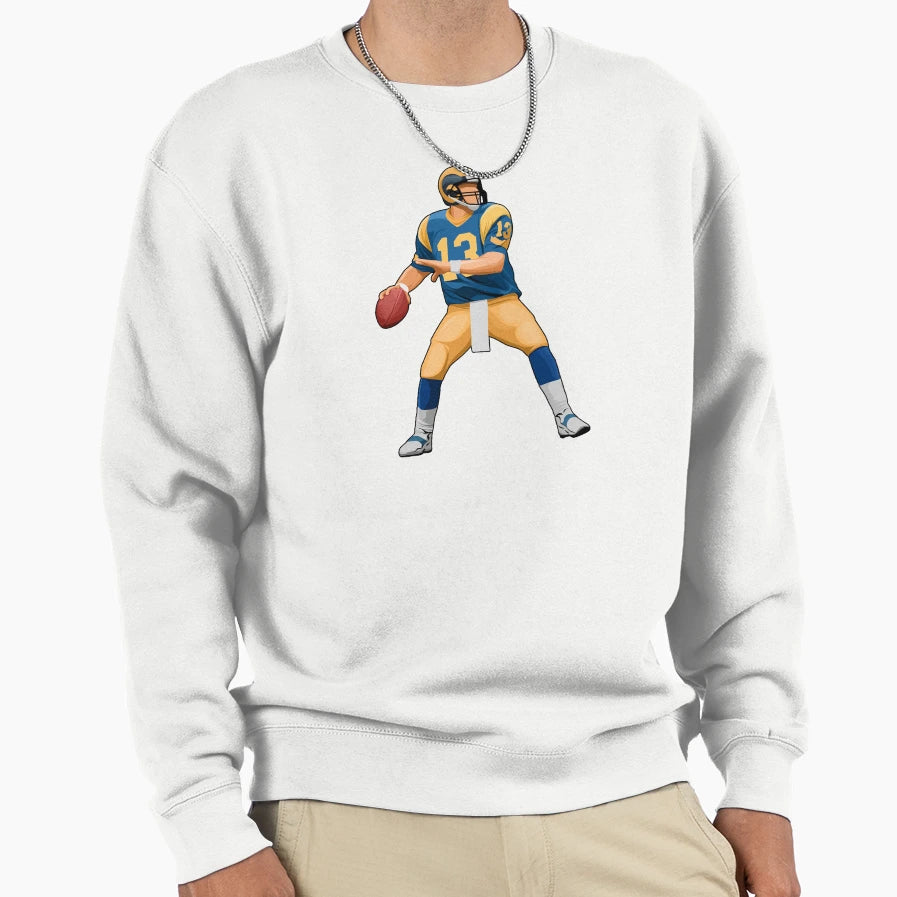Kurt Warner 13 Drop Back Sweatshirt - Casual Everyday Wear Men Women - T-Shirt, Sweatshirt, Hoodie