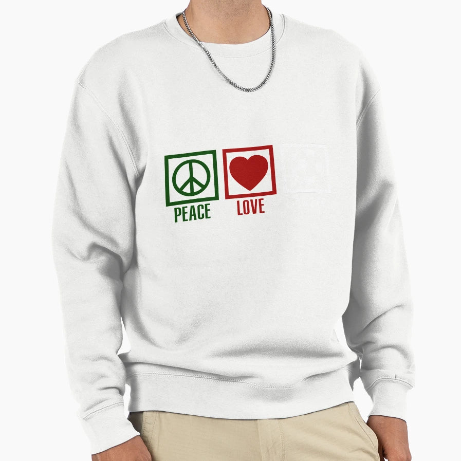 Peace Love And Soccer World Cup Sweatshirt - Minimalist Print for Adults - T-Shirt, Sweatshirt, Hoodie