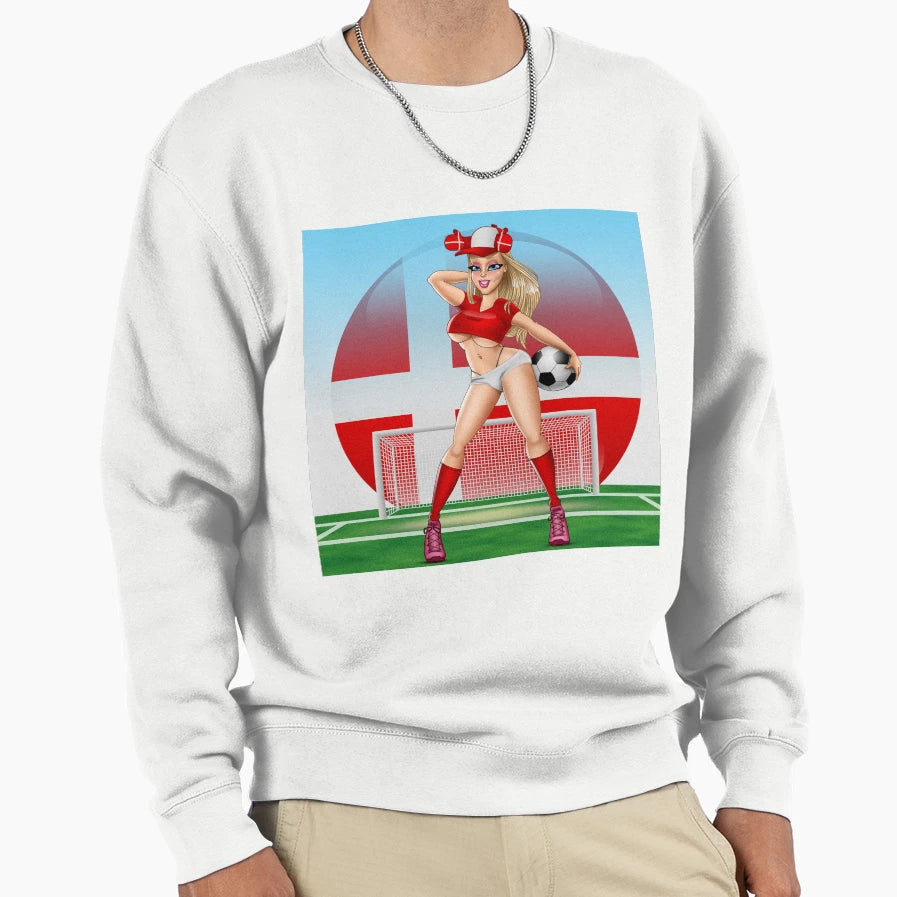 Danish Football Fan Goal Sweatshirt - Casual Everyday Wear Men Women - T-Shirt, Sweatshirt, Hoodie