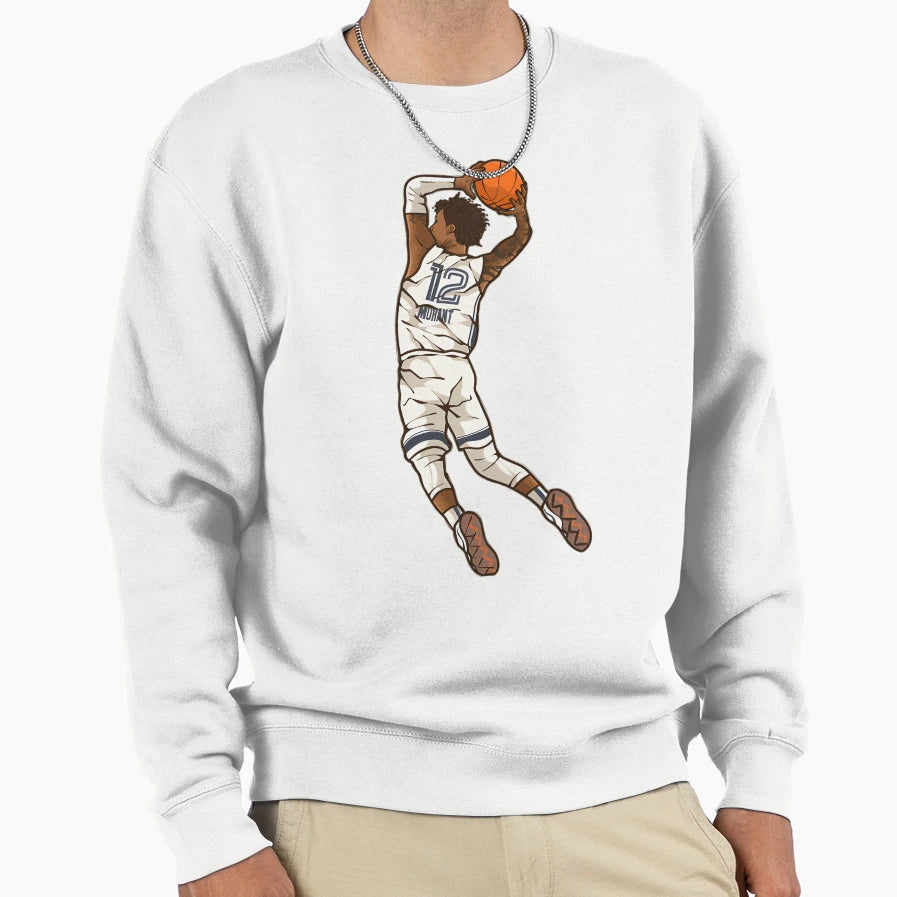 Ja Morant Dunk Cartoon Sweatshirt - Unique Graphic Men Women - T-Shirt, Sweatshirt, Hoodie