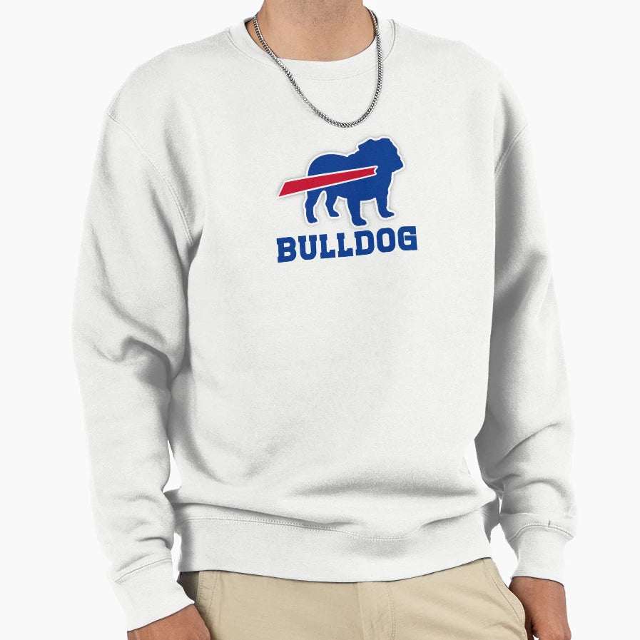 Buffalo Bills English Bulldog Sweatshirt - Streetwear Style for Adults - T-Shirt, Sweatshirt, Hoodie