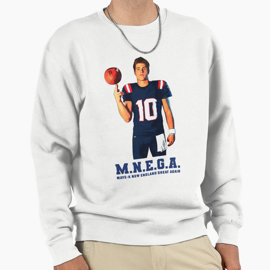 Drake Maye Make New England Great Sweatshirt - Custom Art Print for Adults - T-Shirt, Sweatshirt, Hoodie
