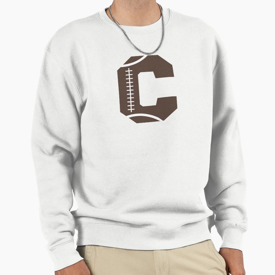 Personalized Football Initial C Sweatshirt - Streetwear Style Unisex - T-Shirt, Sweatshirt, Hoodie