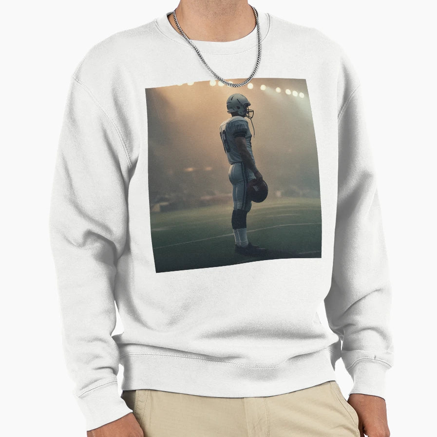 Emotional Football Scene Dreamy Sweatshirt - Trendy Graphic for Adults - T-Shirt, Sweatshirt, Hoodie