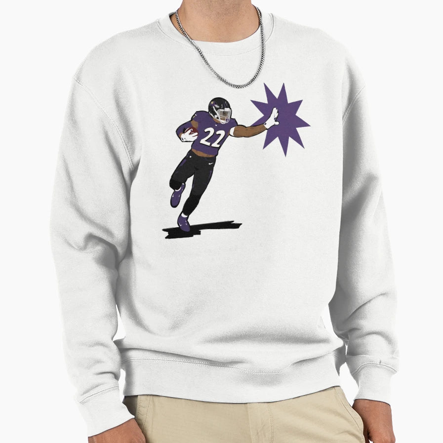 Derrick King Henry Rb Baltimore Sweatshirt - Streetwear Style for Adults - T-Shirt, Sweatshirt, Hoodie
