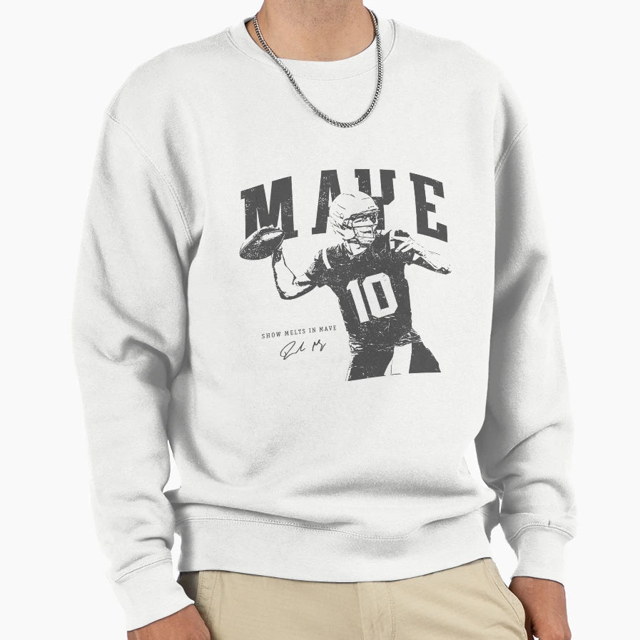 Drake Maye Patriots Football 90S Sweatshirt - Graphic Print for Adults - T-Shirt, Sweatshirt, Hoodie