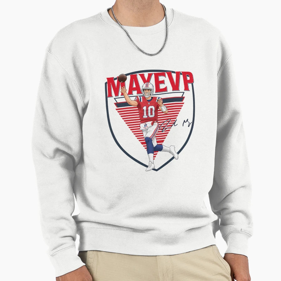 Maye Vp Drake Maye Mvp Sweatshirt - Casual Everyday Wear Unisex - T-Shirt, Sweatshirt, Hoodie