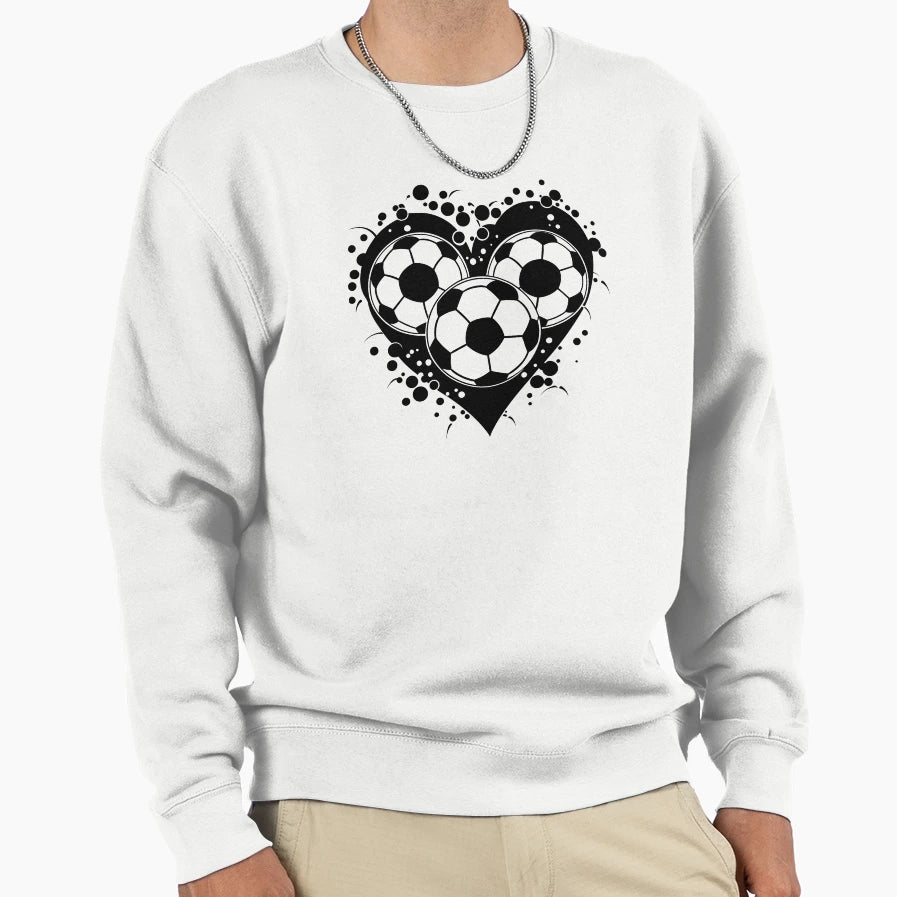 Soccer Heart Sweatshirt - Novelty Apparel for Adults - T-Shirt, Sweatshirt, Hoodie