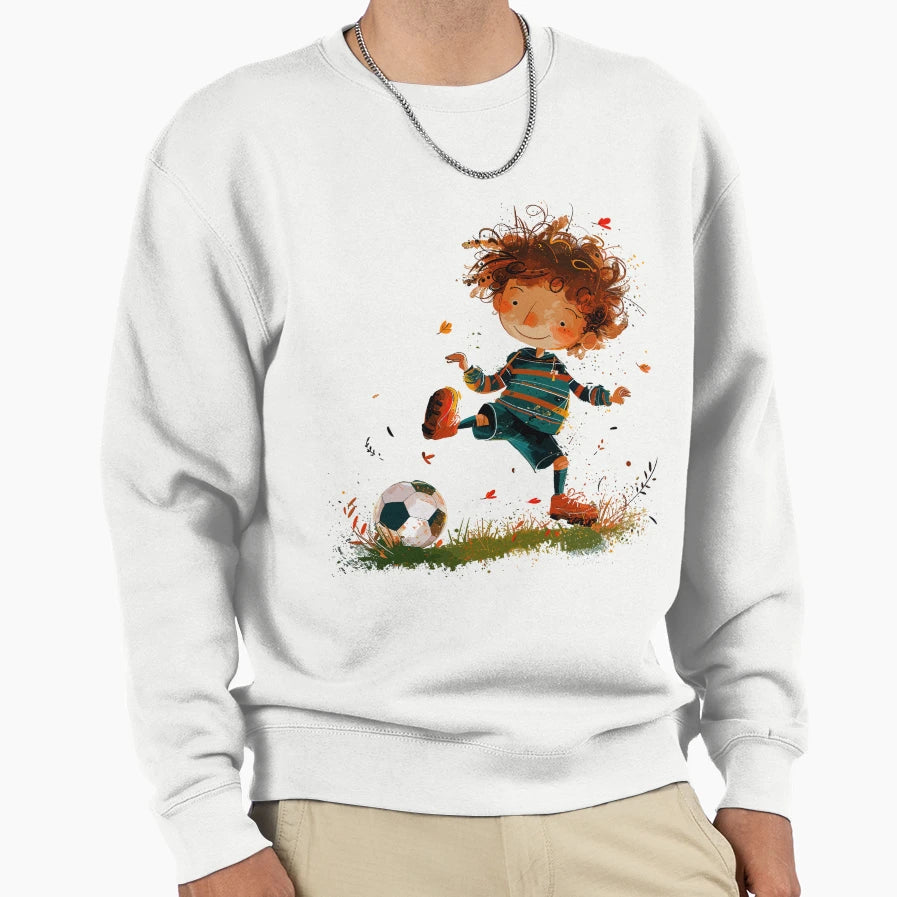 Little Playing Soccer Sweatshirt - Fun Novelty Design Men Women - T-Shirt, Sweatshirt, Hoodie