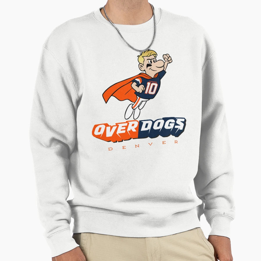 Overdogs Bo Nix Denver Football Sweatshirt - Trendy Graphic for Adults - T-Shirt, Sweatshirt, Hoodie