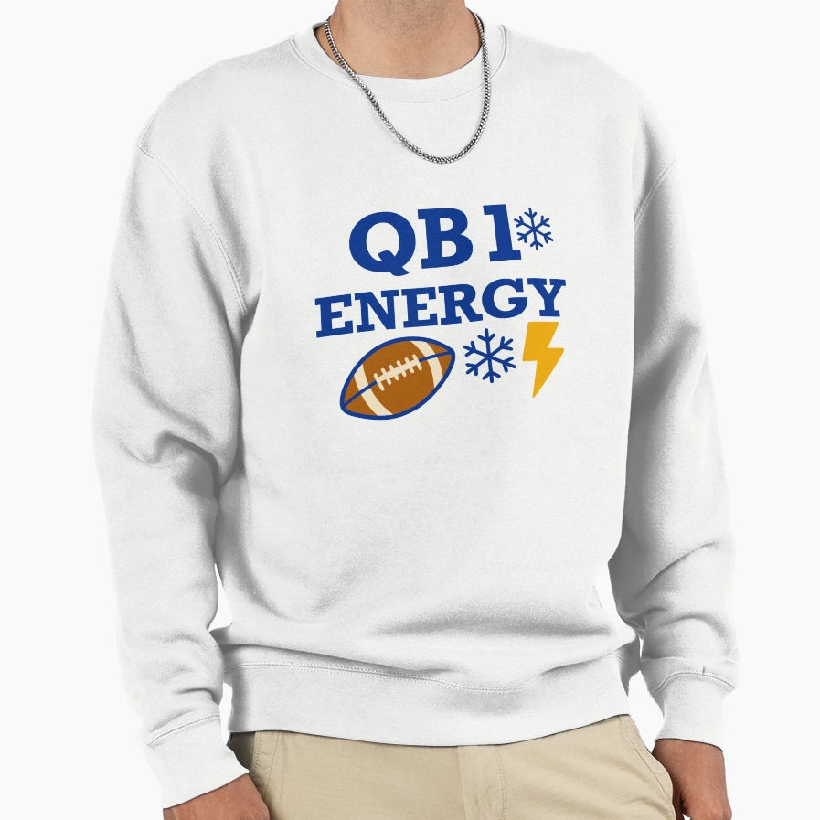 Qb1 Energy Buffalo Football Mafia Sweatshirt - Minimalist Print Men Women - T-Shirt, Sweatshirt, Hoodie